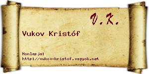 Vukov Kristóf névjegykártya